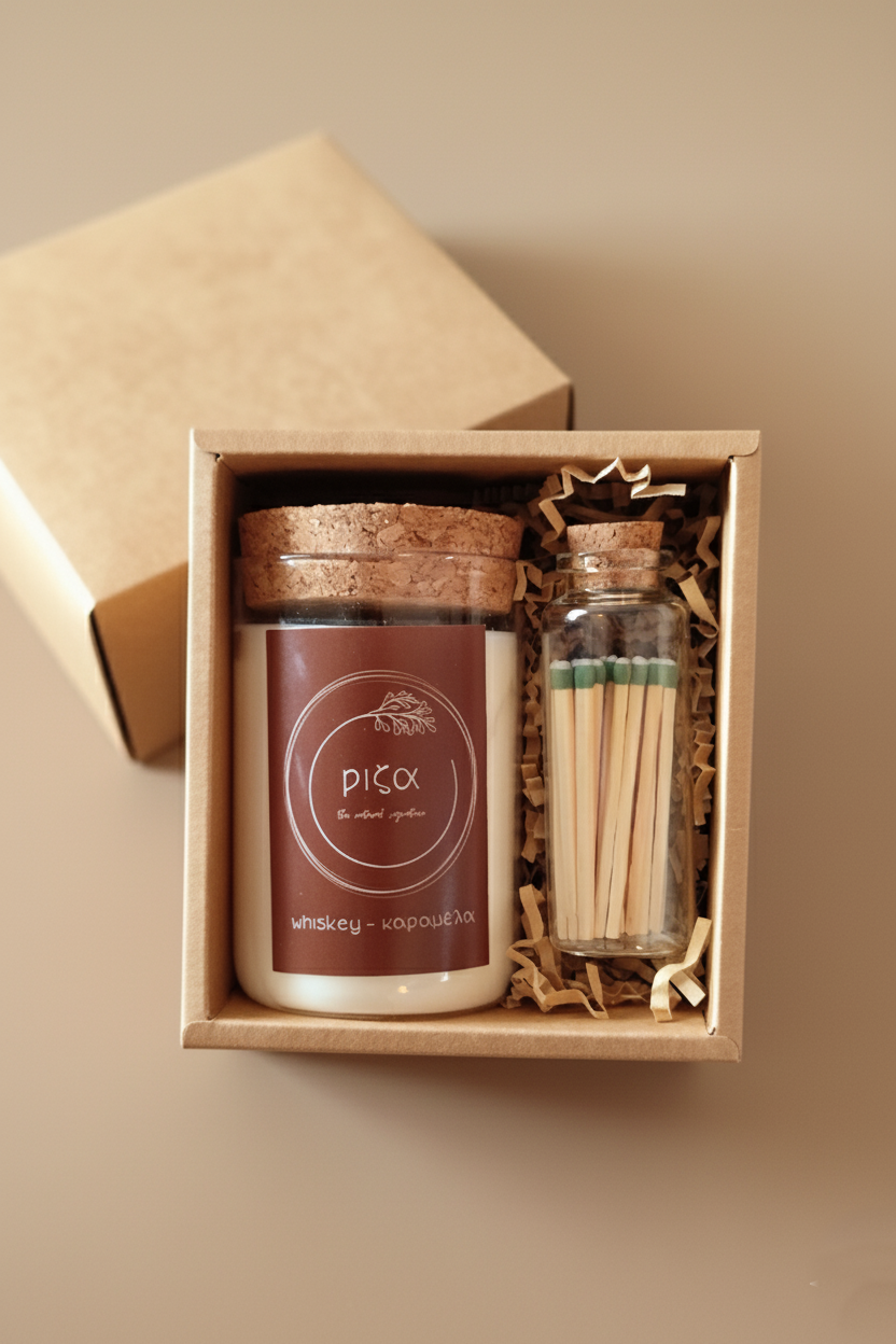 αρωματικό κερί whiskey caramel 200ml