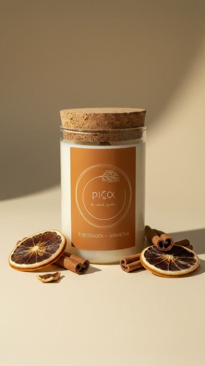 αρωματικό κερί πορτοκάλι κανέλα 200ml