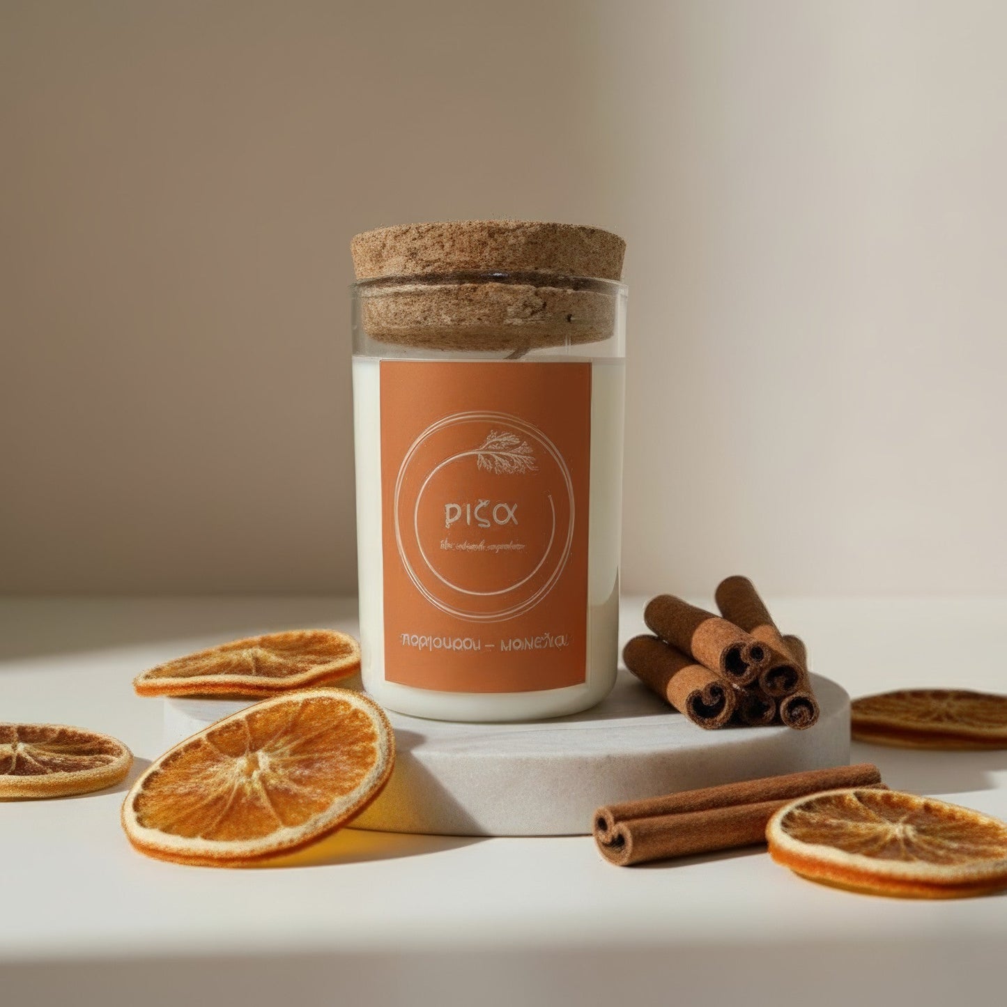 αρωματικό κερί πορτοκάλι κανέλα 200ml